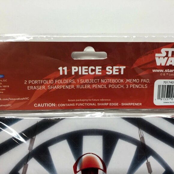 Star Wars Stationery 11 Piece Set - Pencils, Ruler, Eraser, Notebook, Memo Pad - Picture 3 of 5